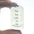 Gallery image of men's ocean theme dog tag name necklace