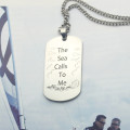Gallery image of men's ocean theme dog tag name necklace