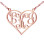 18ct Rose Gold Plated Initial Monogram Personalised Heart Necklace