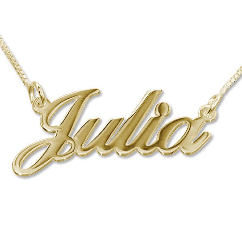 18ct gold-plated sterling silver classic personalised name necklace