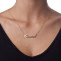 18ct gold-plated sterling silver classic personalised name necklace