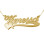 Side Heart 18ct Gold Plated Silver Name Necklace	
