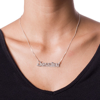 Comic Style Silver Name Necklace Comic Style Silver Name Necklace
