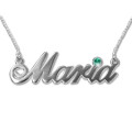18ct White Gold Swarovski Crystal Name Necklace Personalised Swarovski crystal name necklace in 18ct white gold