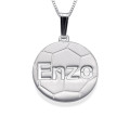 Personalised Sterling Silver Football Name Necklace Personalised sterling silver football name necklace pendant