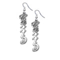 Sterling silver Carrie style personalised name earrings