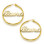 18ct Gold Plated Silver Hoop Name Earrings	