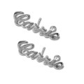 Personalised Name Stud Earrings with Swarovski Crystal Personalised name stud earring pair with Swarovski Crystal