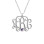 Sterling Silver Monogram Necklace with Swarovski	