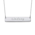 Sterling Silver Bar Nameplate Necklace Sterling silver bar nameplate necklace with box chain