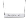 Silver bar necklace with Cross icon