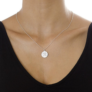 Sterling Silver Initial Script Pendant Sterling Silver Initial Script Pendant