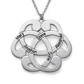 Silver Engraved Arabesque Necklace Silver engraved arabesque personalised necklace