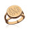 Rose Gold Circle Signet Monogram Ring