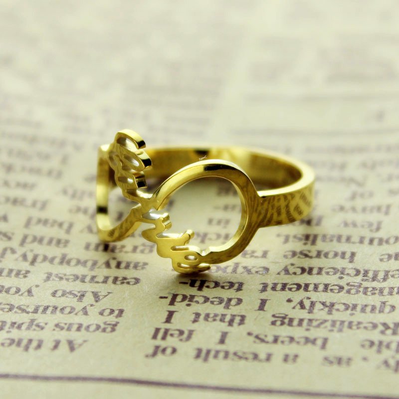 Custom infinity name ring product image
