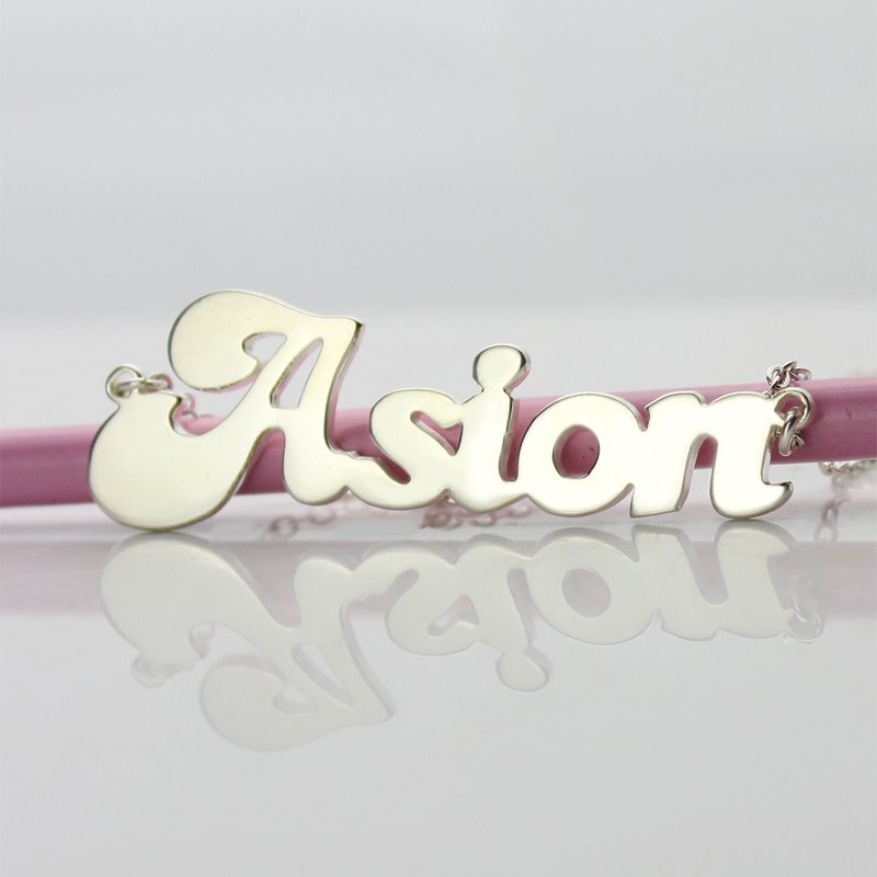 Silver Personalised Name Necklace Silver personalised name necklace