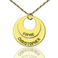 Engraved Ring Mother Necklace Engraved ring mother necklace with personalised pendant