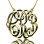 Celebrity Cube Premium Monogram Necklace Gifts 18ct Gold Plated