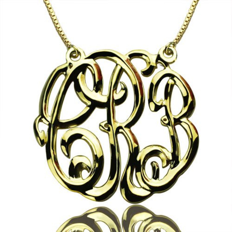 Cube Premium Monogram Necklace Cube premium monogram necklace pendant