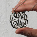 Celebrity Cube Monogram Necklace Detail Celebrity Cube premium monogram necklace detail view