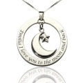 Personalised Moon and Star Charm Pendant Personalised moon and star charm pendant