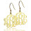 18ct Gold Plated Monogram Earrings