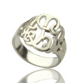 Personalised hand-drawn monogram ring