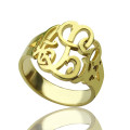 Personalised hand drawing monogram ring