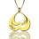 Heart in Heart Name Pendant In 18ct Gold Plated
