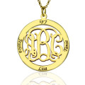 Personalised family monogram name necklace