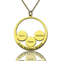 Personalised mother's family name pendant necklace