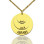 Disc Necklace With Kids Name For Mom 18ct Gold Plated