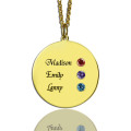 Custom Disc Necklace Engraved Names for Mom Custom disc necklace engraved with names for mum