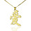 Custom Chinese/Japanese Kanji Pendant Necklace Gold Plated Silver