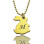 Tiny Rabbit Initial Charm Necklace 18ct Gold Plated