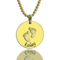 Personalised Baby Footprints Name Necklace Personalised baby footprints name necklace
