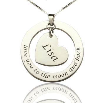 Custom Promise Necklace with Name Phrase Sterling Silver