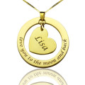 Personalised Promise Name and Phrase Necklace Personalised promise necklace with name and phrase pendant