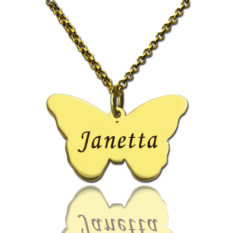 Personalised Butterfly Name Pendant Necklace Personalised butterfly name pendant necklace