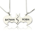 Batman Best Friend Name Necklace Sterling Silver Batman best friend personalised name necklace