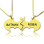 Personalised Puzzle Friend Name Necklace 18ct Gold Plated