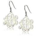 Sterling Silver Script Monogram Earrings Sterling silver script monogram earrings with personalised initials