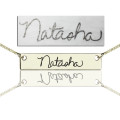 Custom Signature Bar Necklace in Silver Custom signature bar necklace in silver