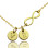 Infinity Necklace With Disc Initial Charm 18ct Gold Plated