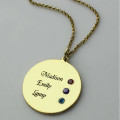 Custom Disc Necklace Engraved Names for Mom Custom disc necklace engraved with names for mum