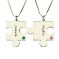 Engraved puzzle necklace product image