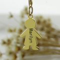Personalised Boy Pendant Necklace Detail Personalised boy pendant necklace detail view