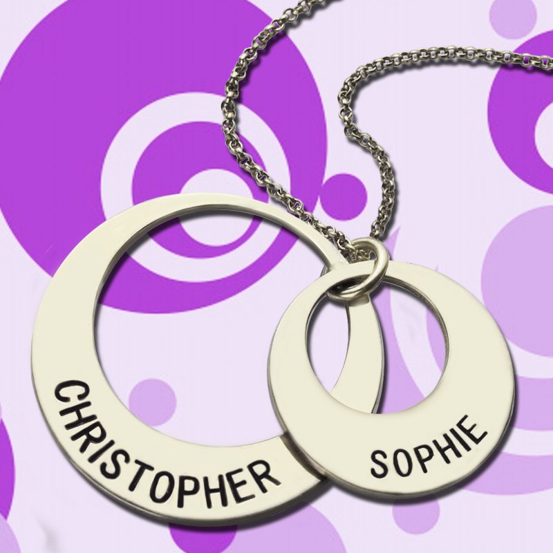 Engraved Ring Mother Necklace Engraved ring mother necklace gallery image