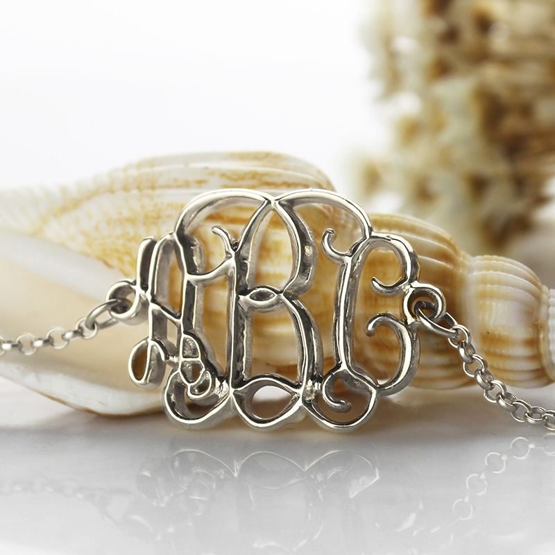 Celebrity monogram initial bracelet product gallery image