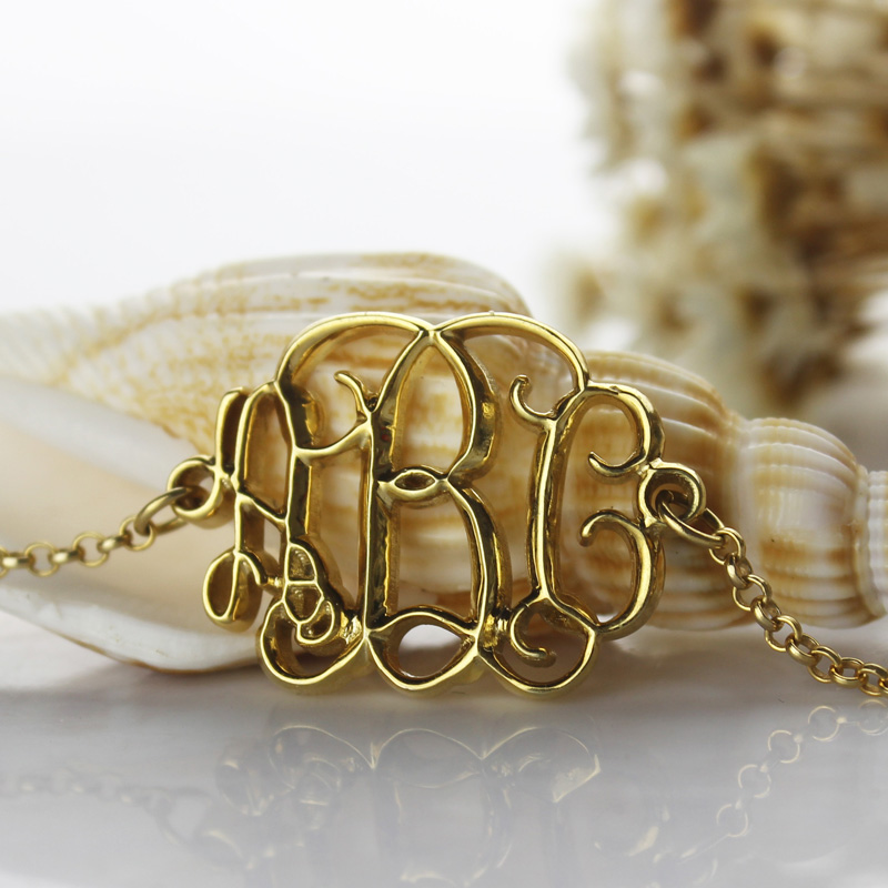 Celebrity Monogram Bracelet Personalised 3D celebrity monogram bracelet product image